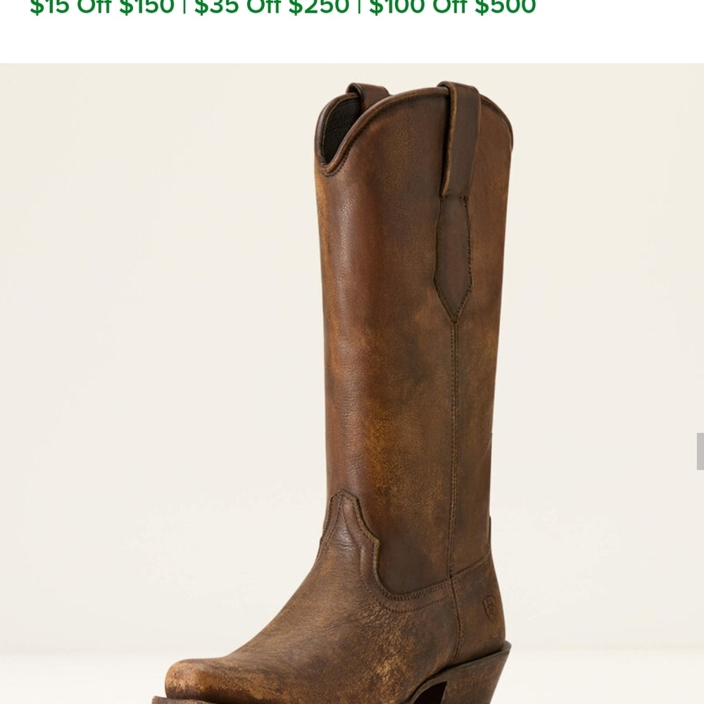 NWT Ariat Yellowstone Stockman Leather Boots Size 8 - Picture 7 of 7